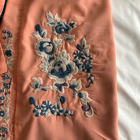 Top Shop Kimono Size 6 Black/Peach Reversible - Picture 7 of 12